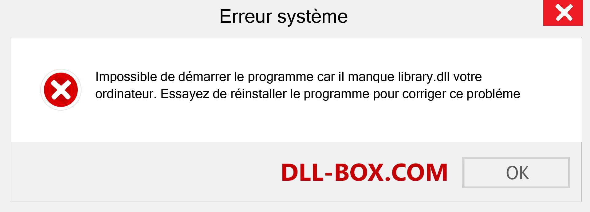 Le fichier library.dll est manquant ?. Télécharger pour Windows 7, 8, 10 - Correction de l'erreur manquante library dll sur Windows, photos, images